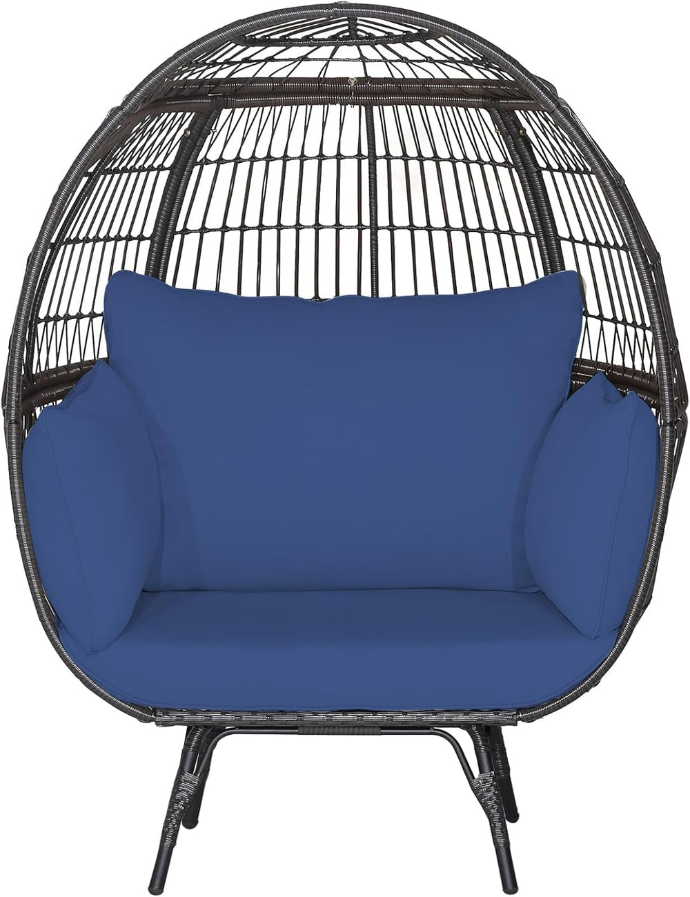 GIANTEX Oversized Wicker Egg Chair, Outdoor & Indoor Hammock Chair with T...