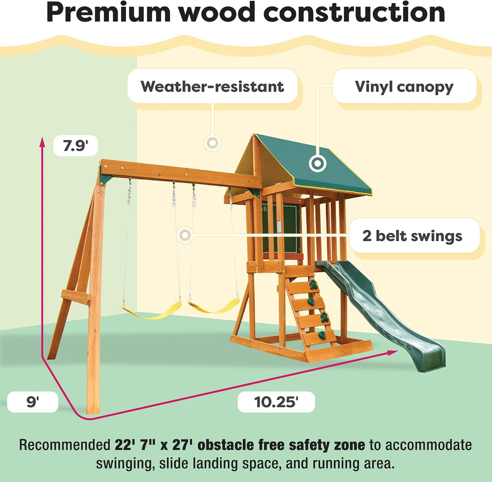 KidKraft Appleton Wooden Swing Set, (Amazon Exclusive)