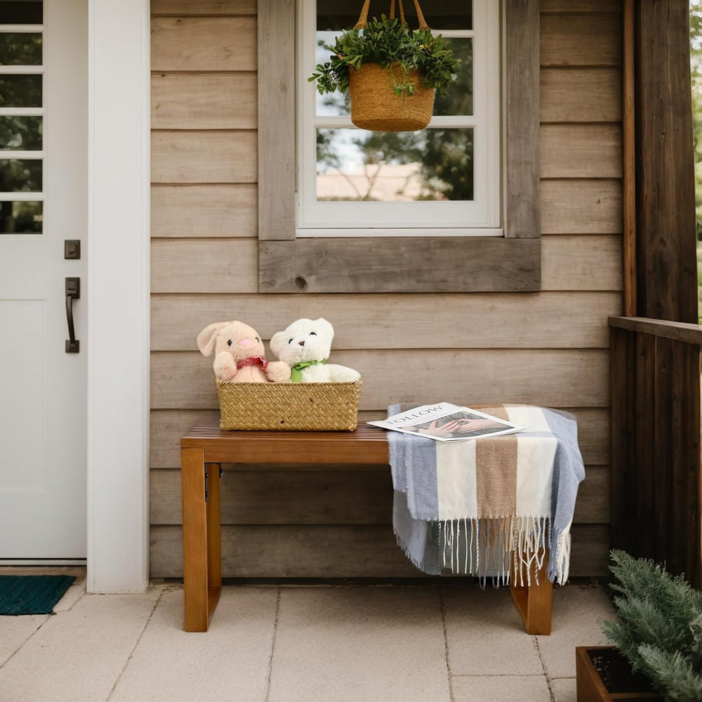 SwallowLiving 30 Inch Solid Wood Bench, Farmhouse Indoor Kitchen Dining Bench...