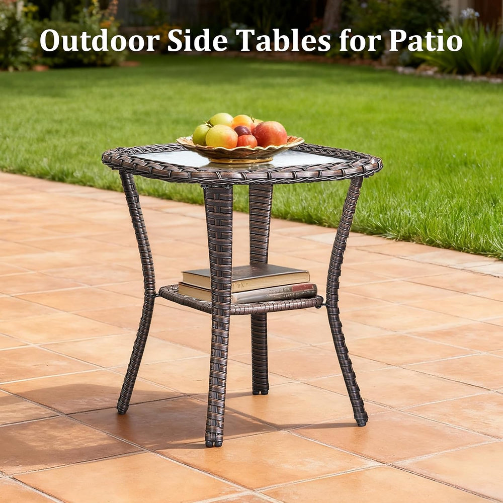 Luxury Outdoor Swivel Rocker Patio Chairs Set of 3, High Back Swivel Patio Ch...
