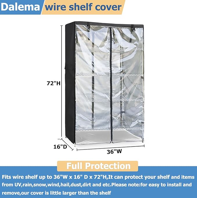 Waterproof Shelf Cover,Outdoor 600D Heavy Duty Dustproof Storage Shelves Cove...
