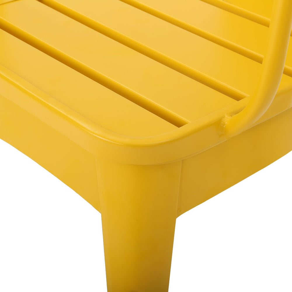Christopher Knight Home Colmar Outdoor Iron Bistro Set, 3-Pcs Set, Matte Yellow