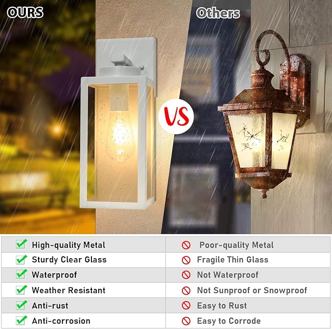 BesLowe Outdoor Wall Light Fixtures, Exterior Waterproof Wall Lanterns, Porch...