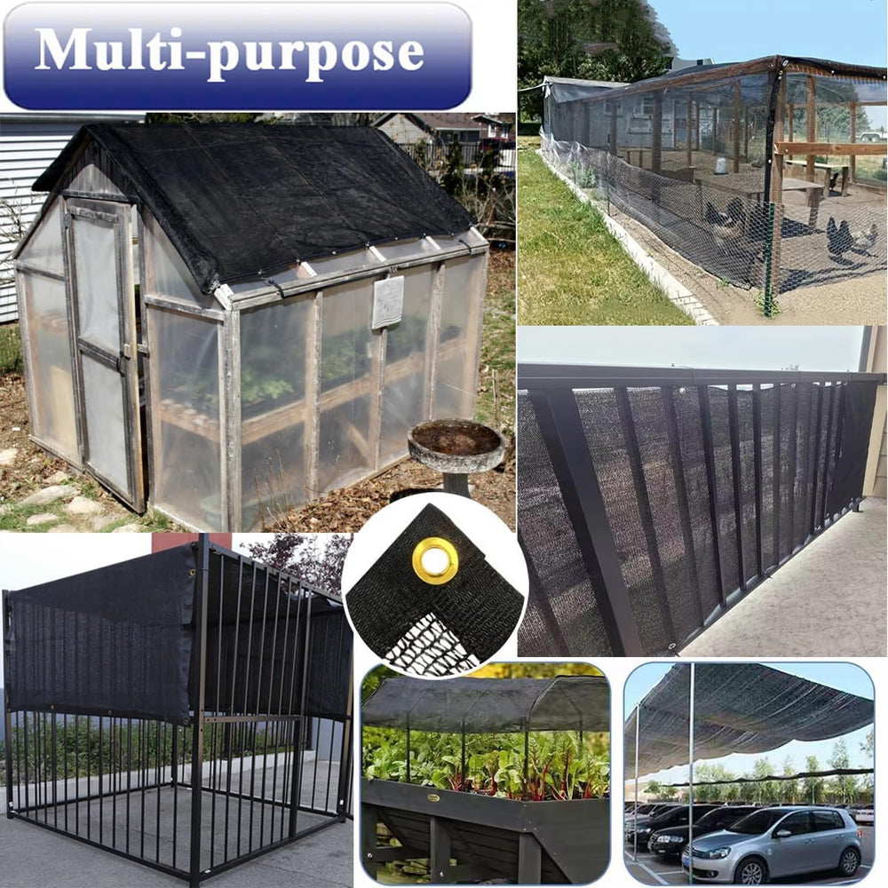 90% Shade Cloth for Garden 10x20 FT, Black Sun Shade Mesh Fabric
