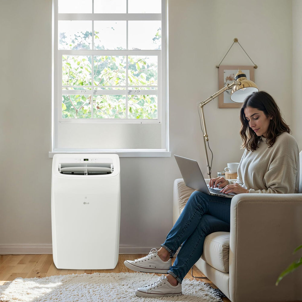 LG 8,350 BTU (DOE) / 12,000 BTU (ASHRAE) Smart Portable Air Conditioner, Cool...