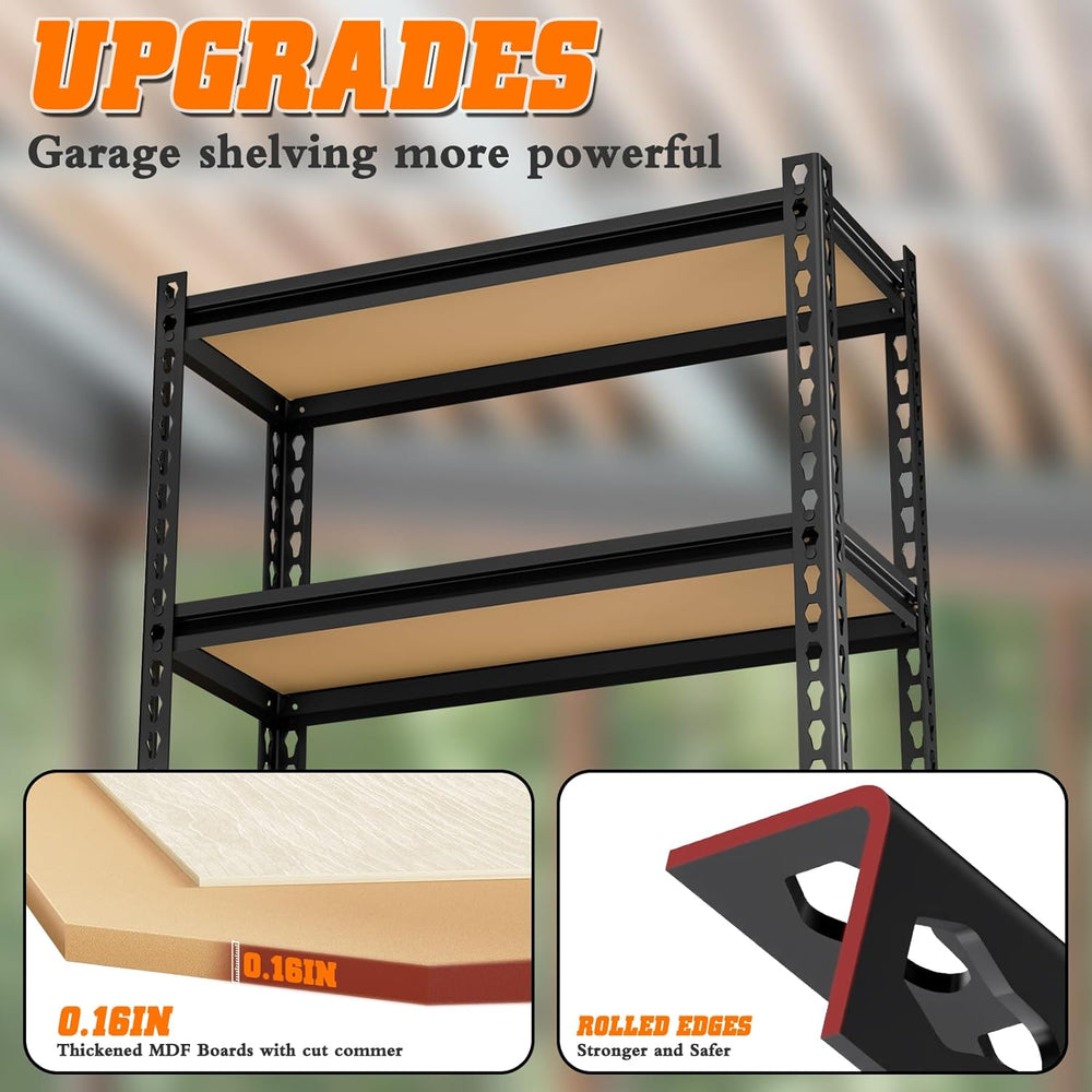 5-Tier Storage Shelving Unit, Metal, for Kitchen, Garage, Laundry Room, Adjus...