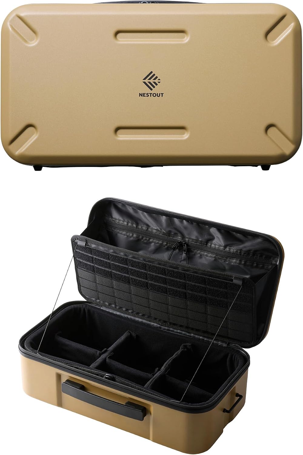 ELECOM NESTOUT Gear Storage Case, Lightweight Hard Shell Organizer, Water-Res...