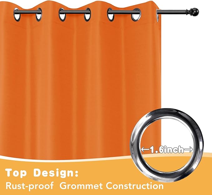HolidayIdeas Outdoor Curtains for Patio Waterproof, 4 Panels - 54 x 108 Inch ...