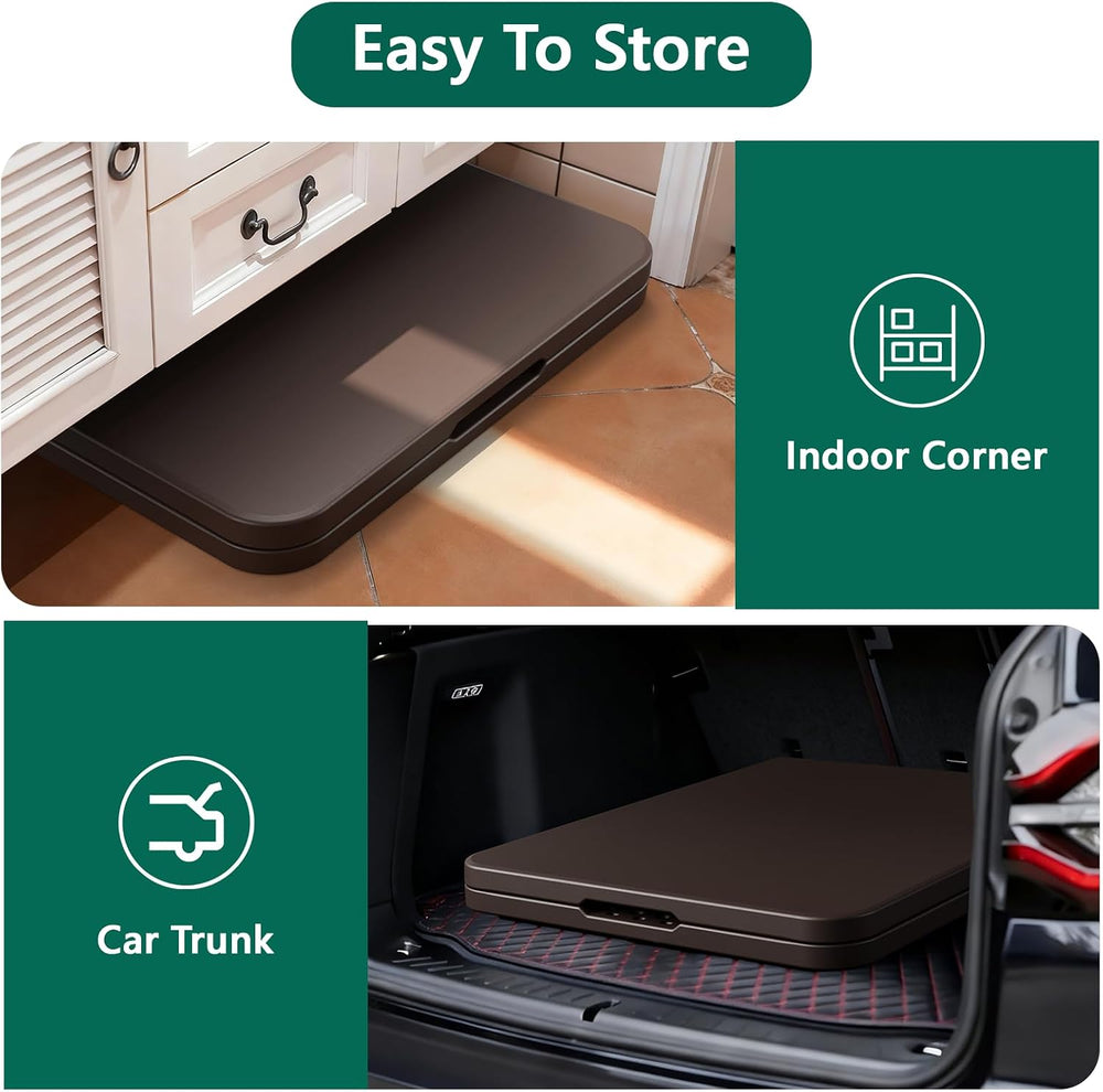 Folding Table 2 Pack, 6FT Heavy Duty Plastic Table with Handle, Foldable&...