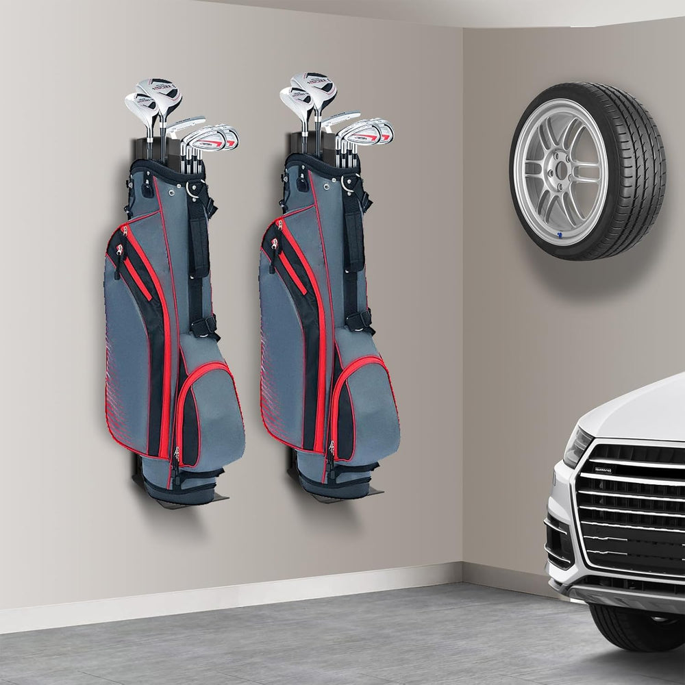 Wall Mount Golf Bag Storage Stand Organizer Rack for Garage Golf Bag Holder
