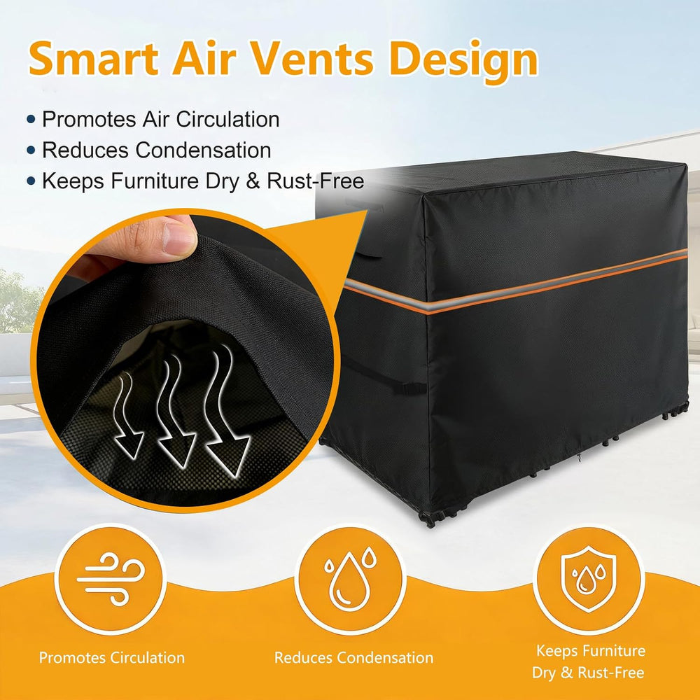Outdoor Bar Set Cover, 41"L x 38"W x 40"H, Black