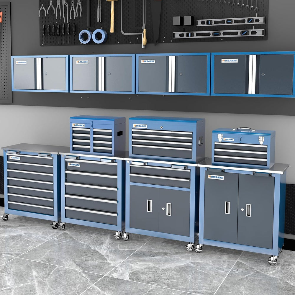 LARBANKE Metal Wall Cabinet with Locks, 26"×10.24"×13.78" (L×W...