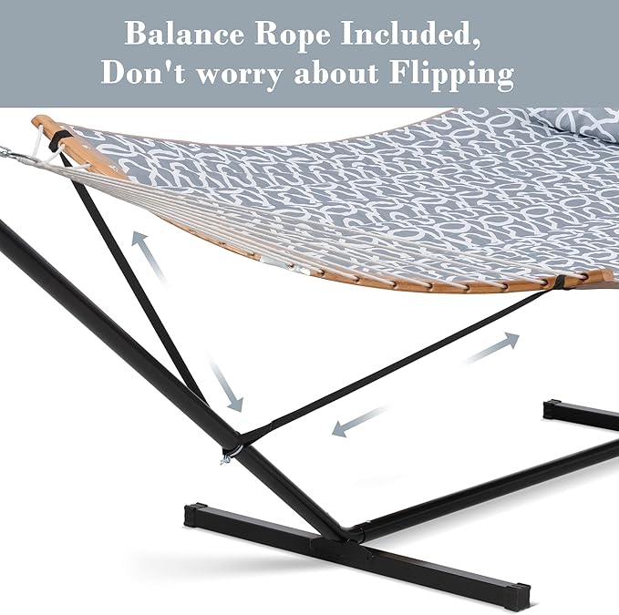 SUNCREAT Hammocks for Outside with Stand, Freestanding Hammock with Frame, 45...