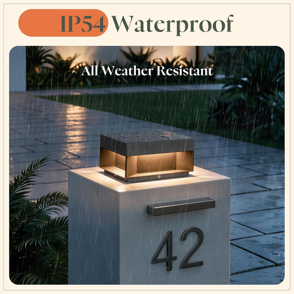 8'' Outdoor Post Lights Hard Wired, AC100-240V Pillar Lights Outdoor