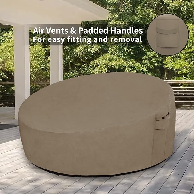 Easy-Going Heavy Duty 600D Outdoor Daybed Cover 75 Inch UV Resistant Patio Ro...