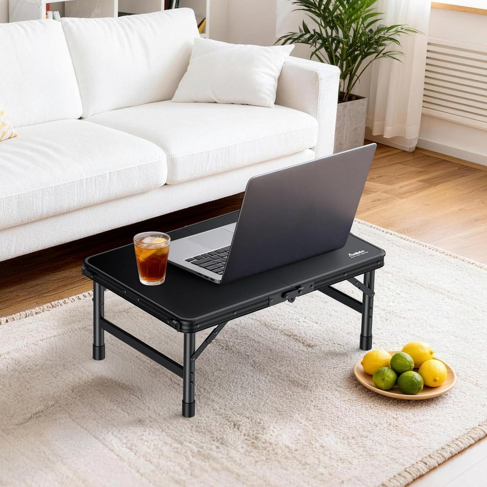 2 ft Small Folding Table, 3 Adjustable Height for Camping, 23" X 16"