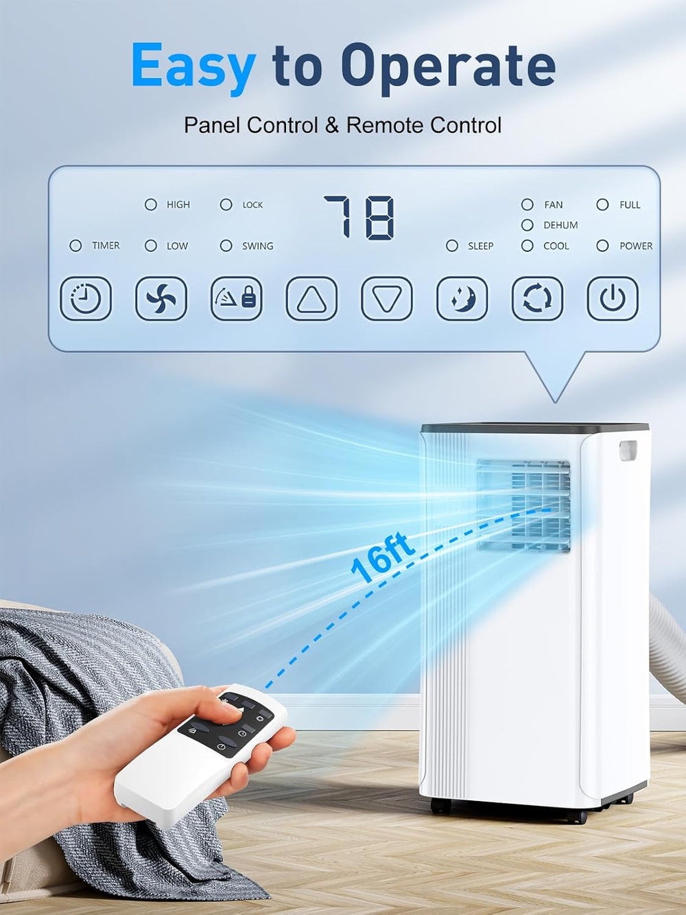 Portable Air Conditioners - 2026 Upgraded 10000 BTU Portable AC for Room up t...