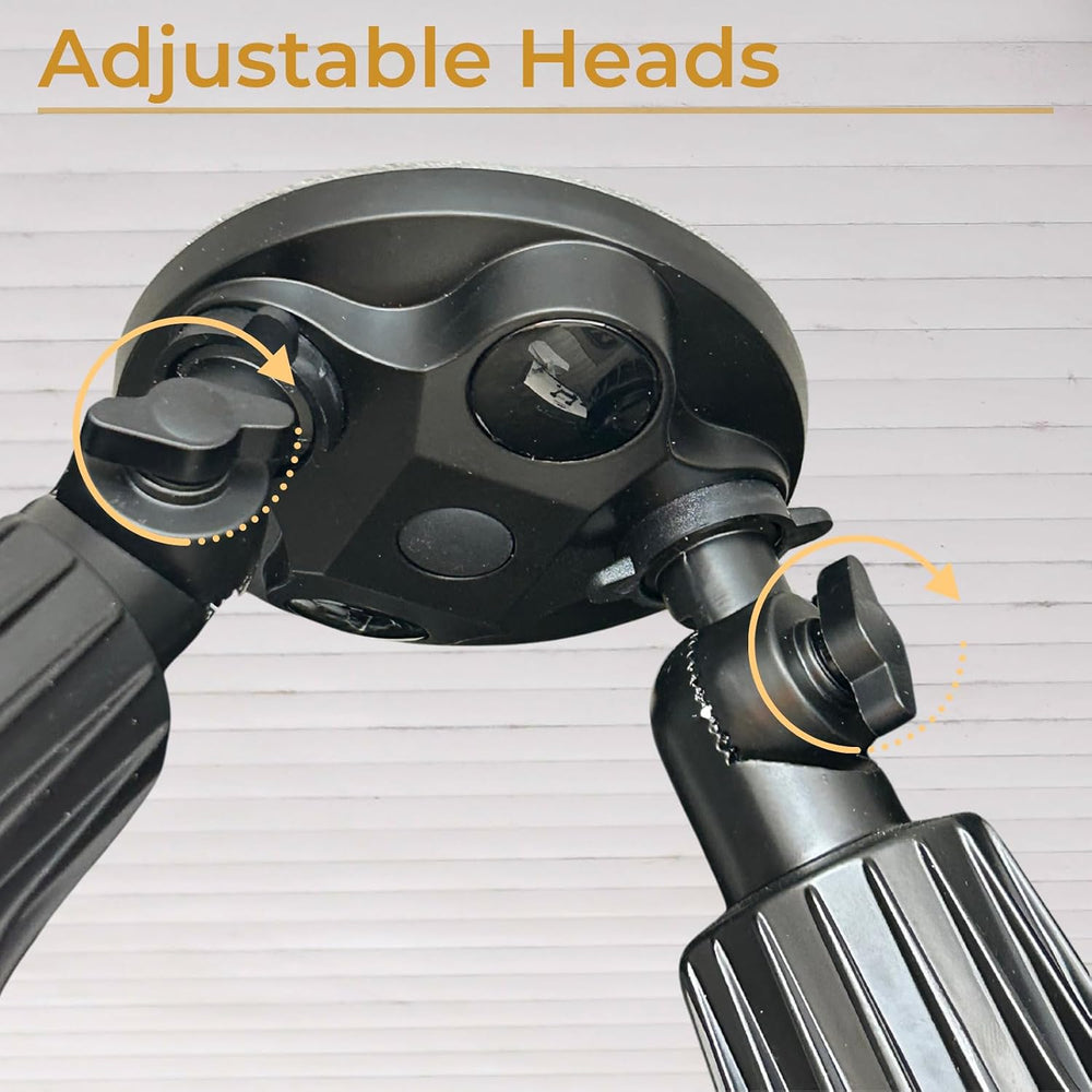LED Black 2-Light Bullet Flood Light- 3000K Adjustable Dual Head Hardwired Ou...