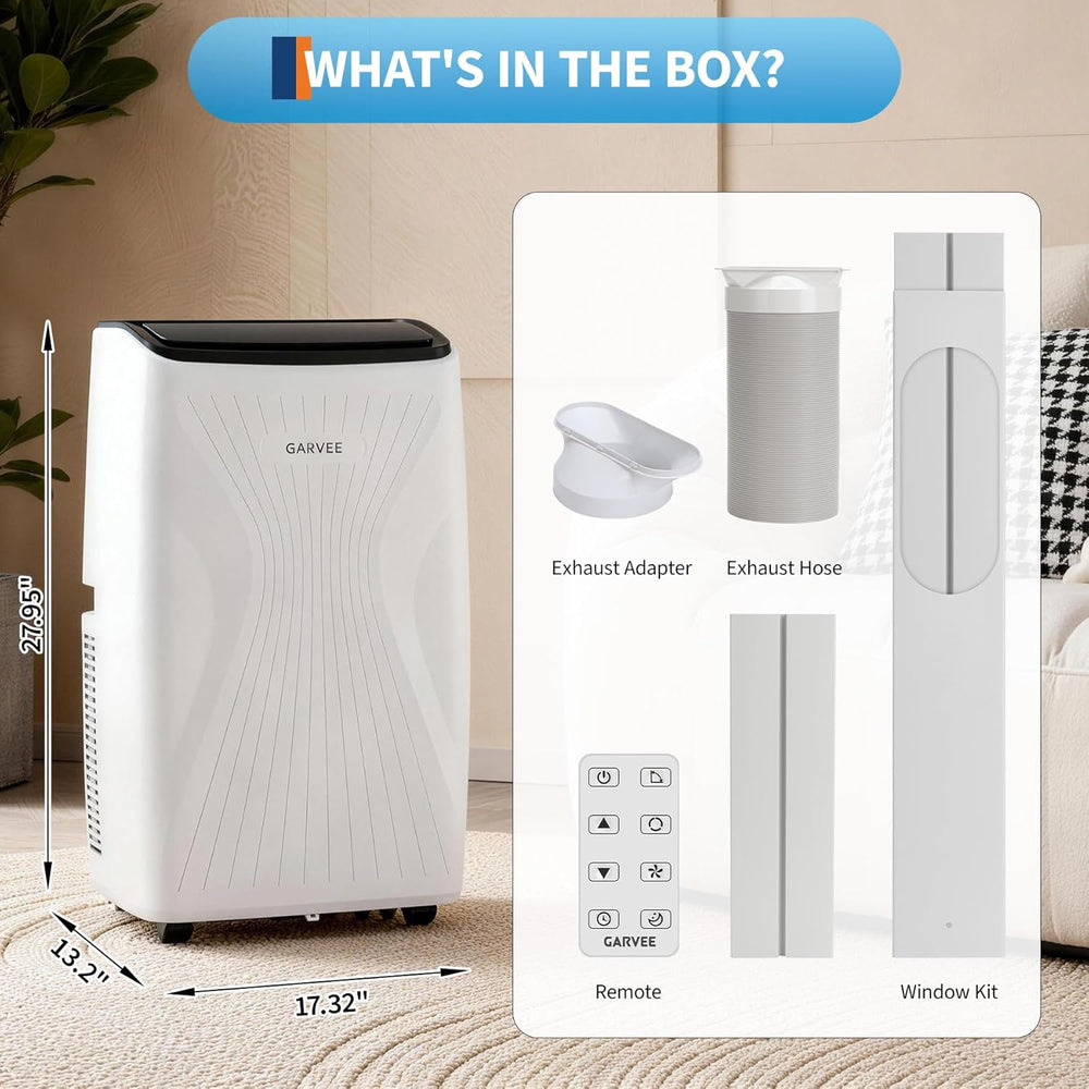 14,000 BTU Portable Air Conditioner, 4-IN-1 Portable AC Unit for Large Rooms ...