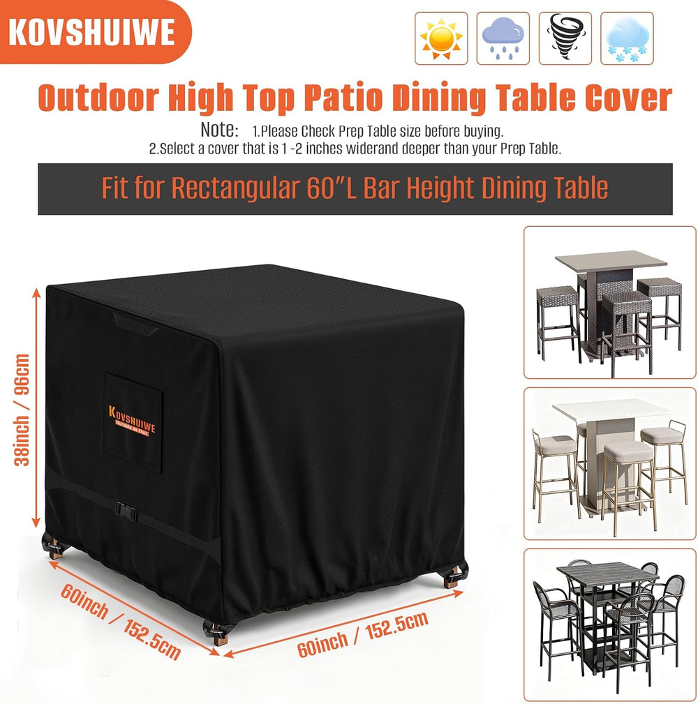 Kovshuiwe 5 Piece Bar Height Patio Dining Set Covers