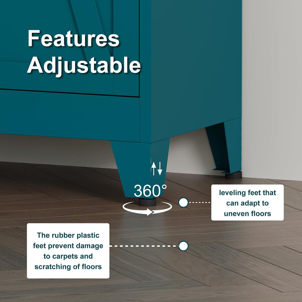 71" H Garage Storage Cabinets with Doors and Shelves,Metal Storage Cabin...