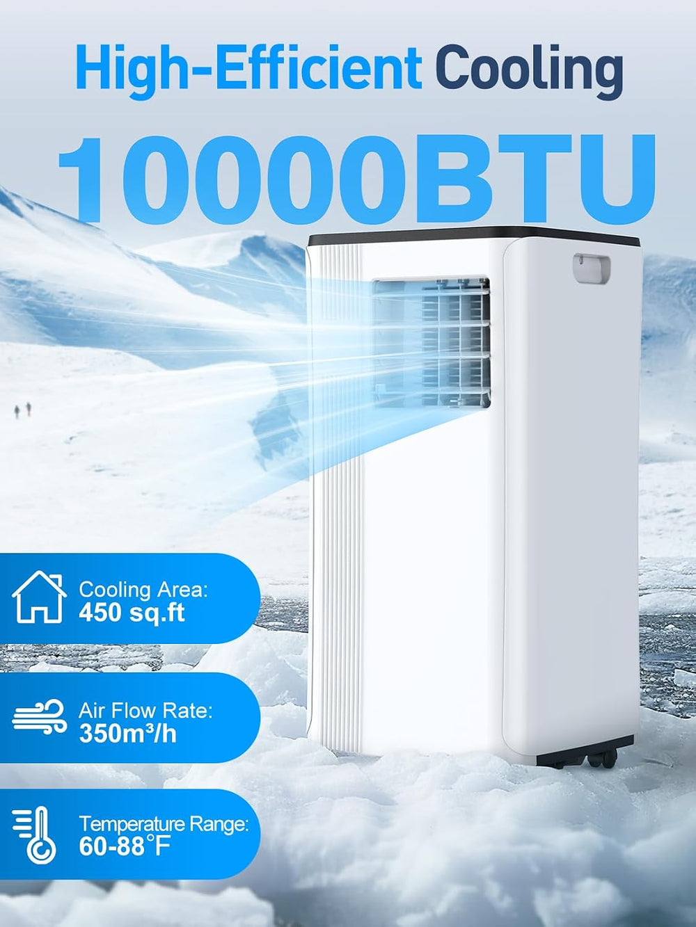 Portable Air Conditioners - 2026 Upgraded 10000 BTU Portable AC for Room up t...