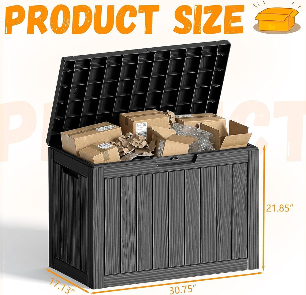 50Gal Outdoor Storage Box Anti-Theft Delivery Box Lockable Deck Box