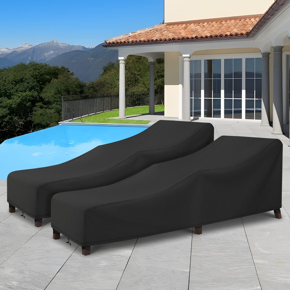 Arcedo Patio Chaise Lounge Cover Waterproof 2 Pack, 80" x 30" x 26&...