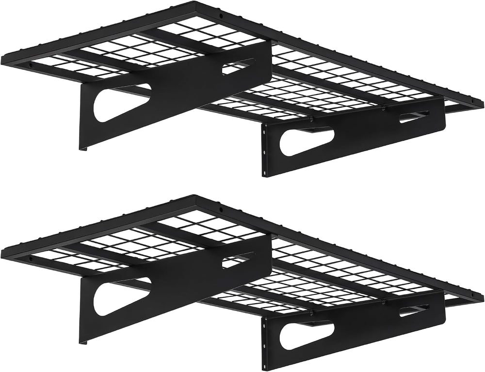 Soywey 2-Pack 1.5x3FT Garage Shelving 17.7-inch-by-35.8-inch Wall Shelf Garag...