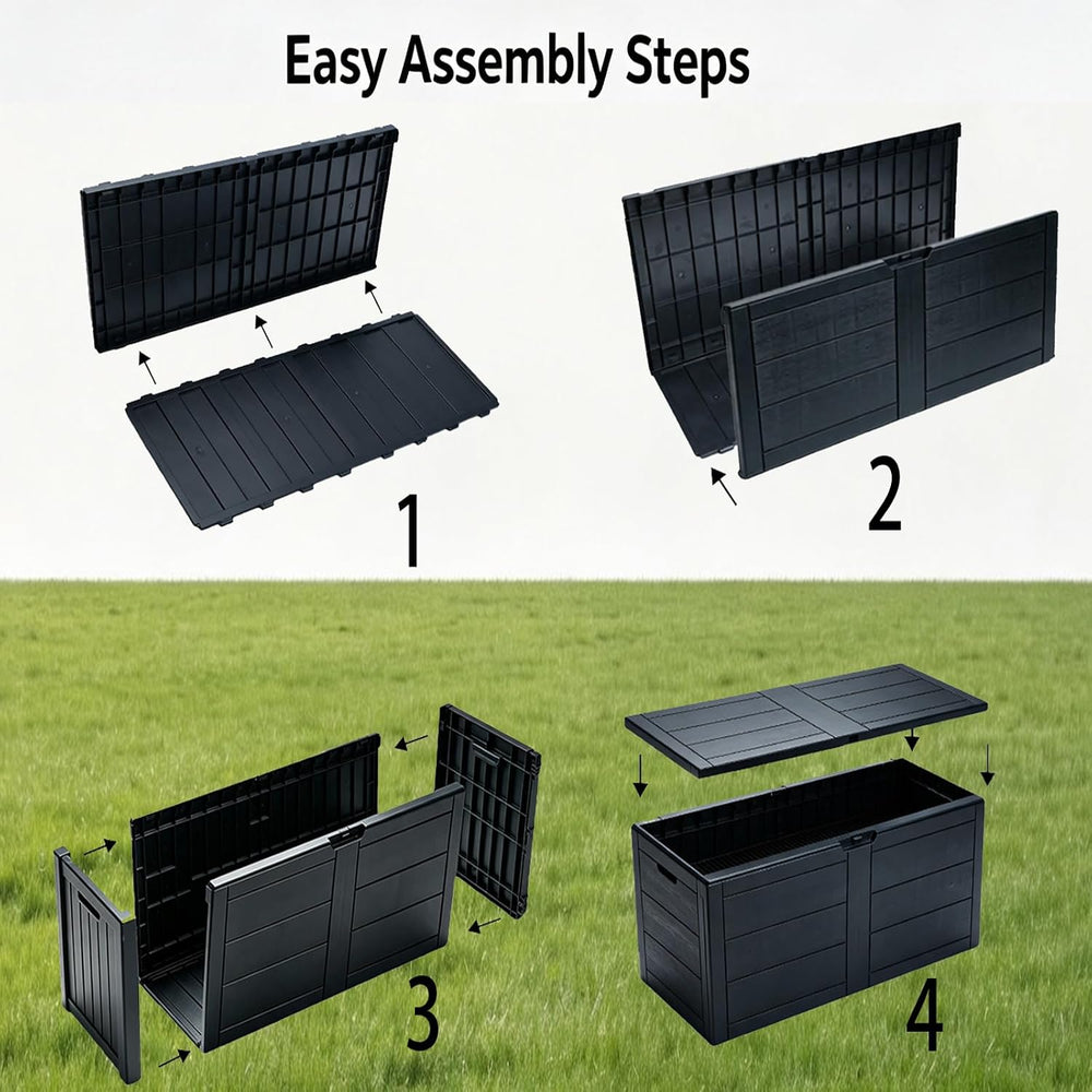 Outdoor Storage Box 70gallon Waterproof Deck Boxes for Furniture & Tool Box