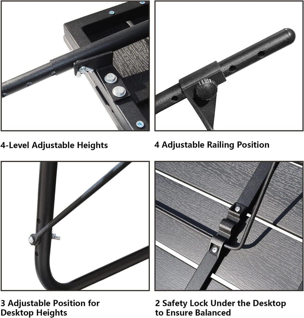 Balcony Railing Table Hanging Folding Deck Railing Table Outdoor Balcony Bar ...
