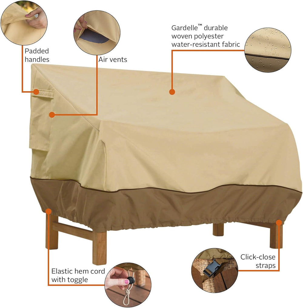 Classic Accessories Veranda Water-Resistant 60 Inch Patio Bench Cover, Patio ...