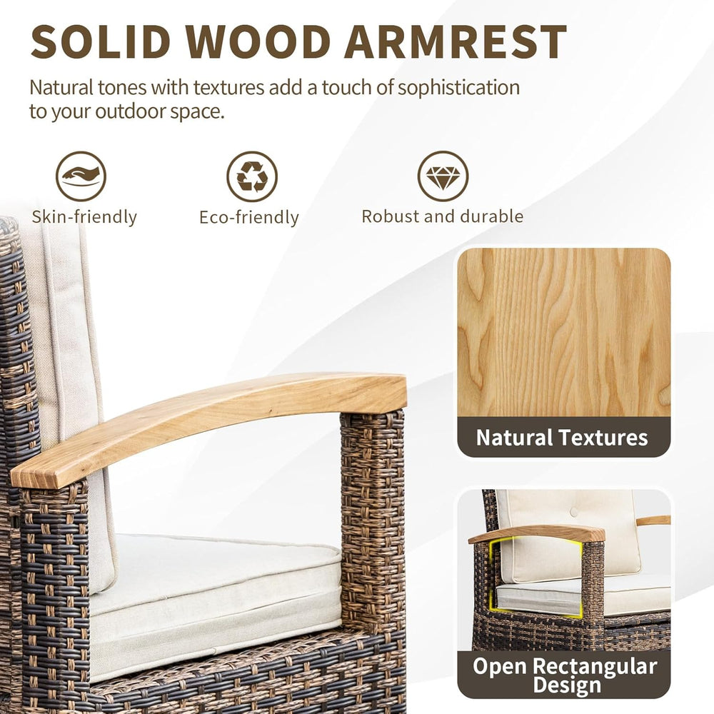 MEISSALIVVE 8 Pieces Outdoor Patio Furniture Sets, Wicker Patio Conversation ...