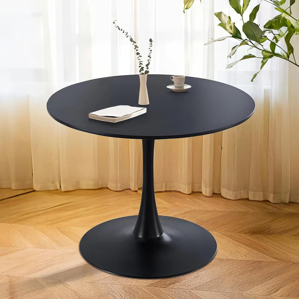 SoarFlash Black Round Dining Table, 31.5" Tulip Kitchen Dining Table 2-4...
