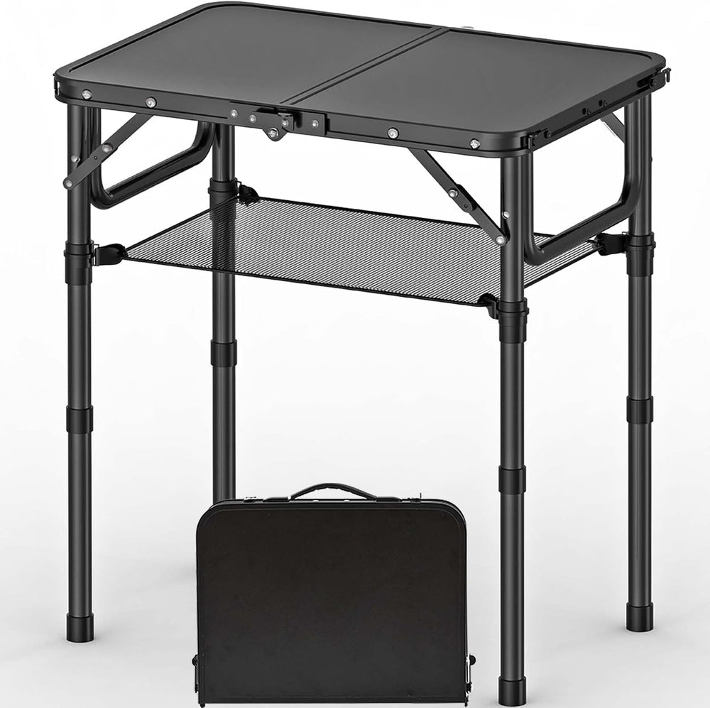 YihuiKo Folding Picnic Table with Storage Net, Lightweight Portable Table