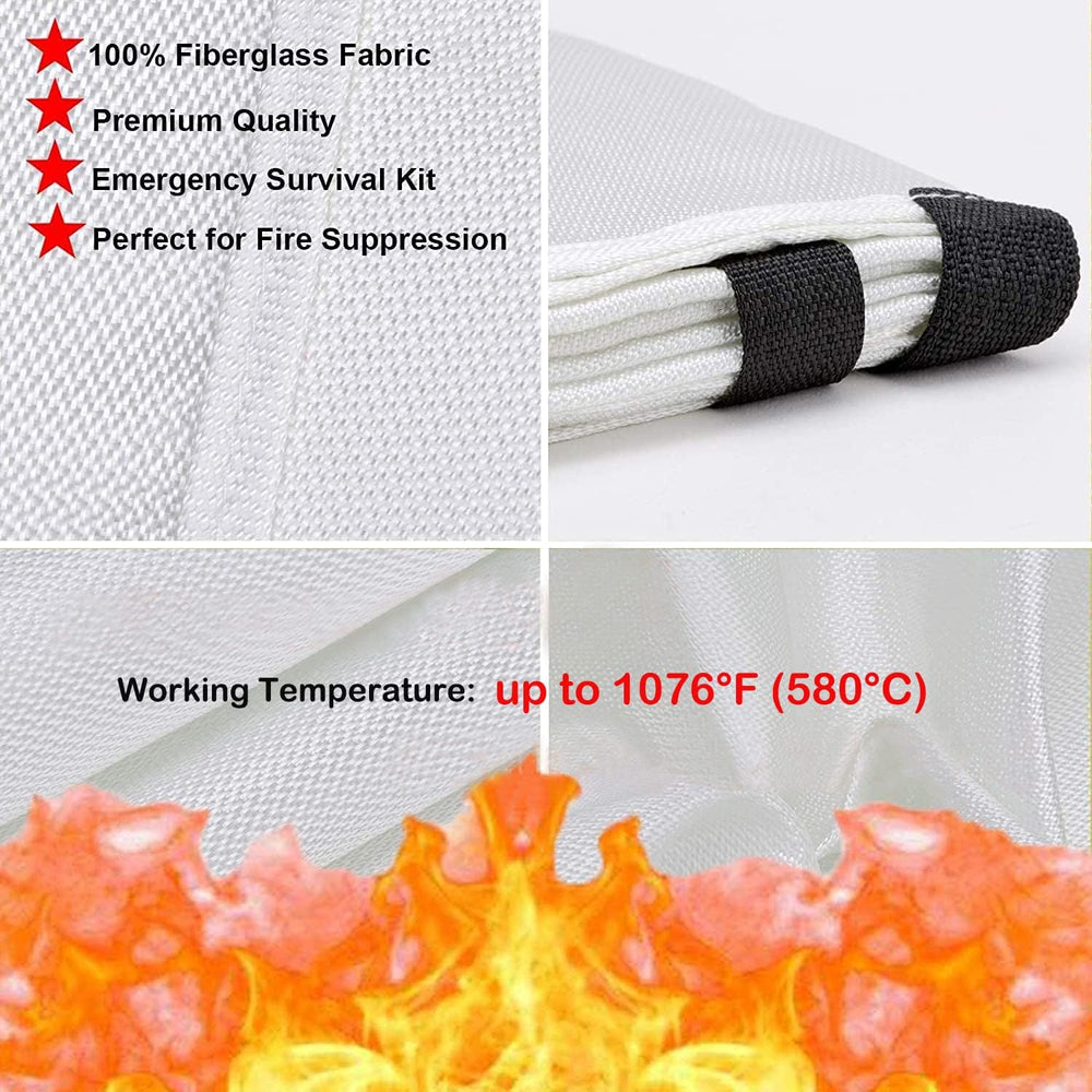 TONYKO Emergency Fire Blanket for Home and Kitchen - Orange - Fire Suppressio...