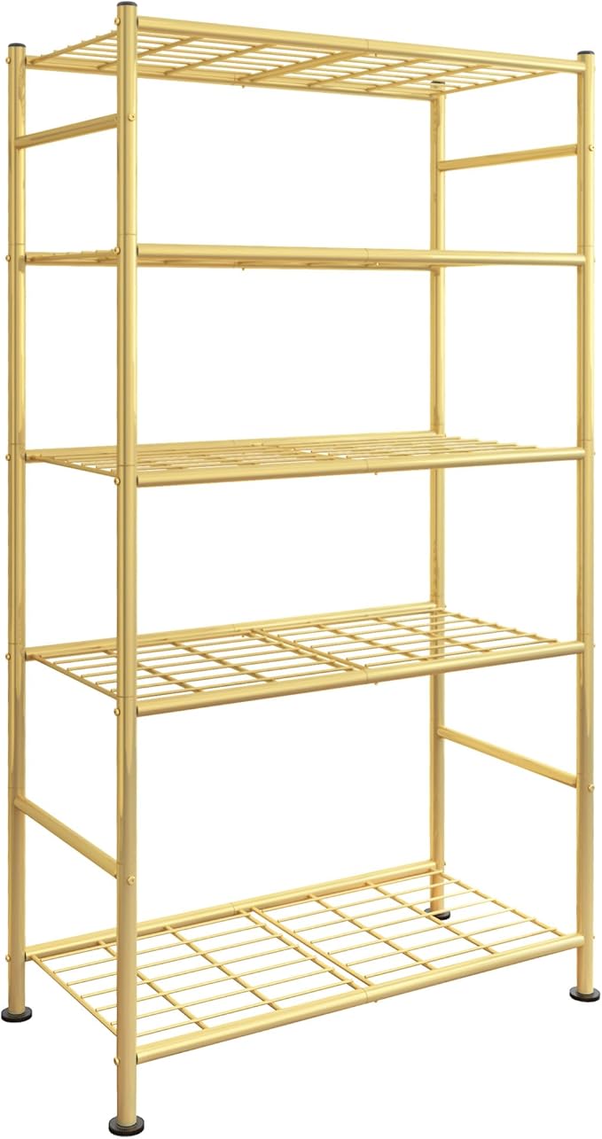 Storage Shelves - 5 Tier Shelf Organizer, Heavy Duty Garage Shelving Unit wit...