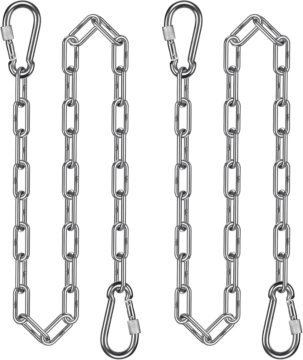 2Pcs 65" (5.4 ft) 304 Stainless Steel Swing Chain with Hook Hanging Chains