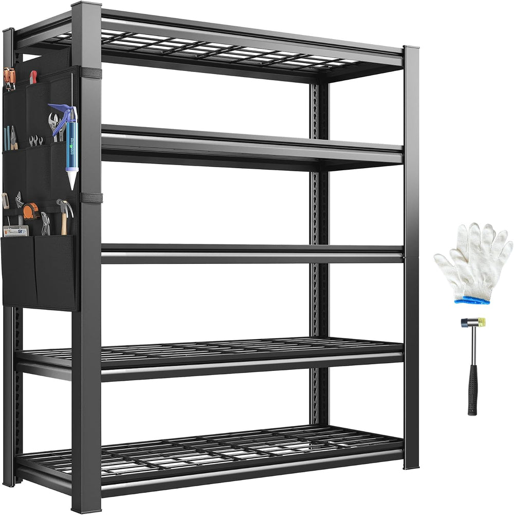 REIBII Storage Shelves,Heavy Duty Garage Shelving with Tool Bag For DIYers