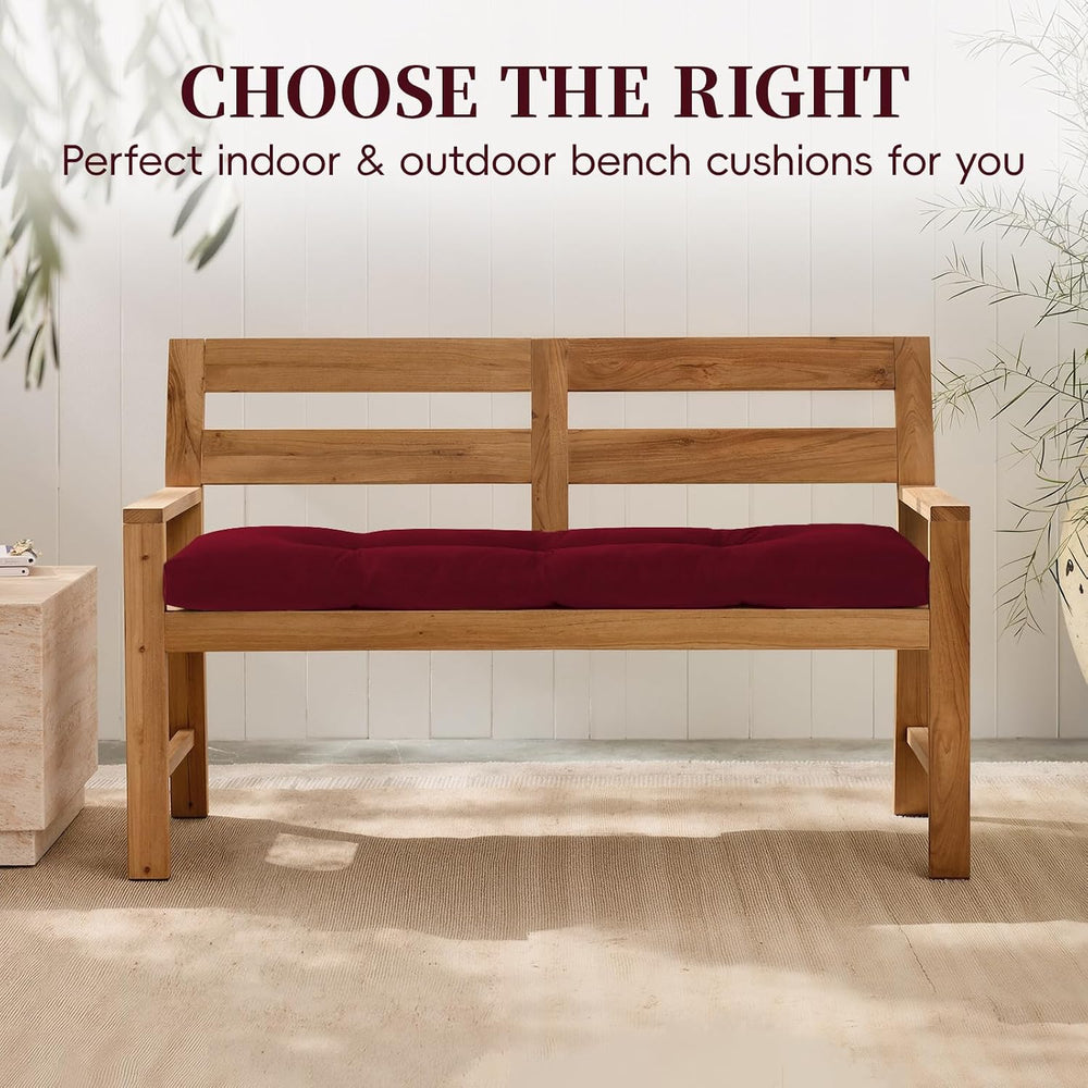 Bench Cushion for Indoor/Outdoor Furniture, Waterproof Patio Bench Seat Cushi...