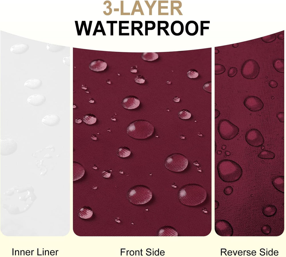 downluxe Waterproof Outdoor Chair Cushions Set of 4, 19" x 19" x 3&...