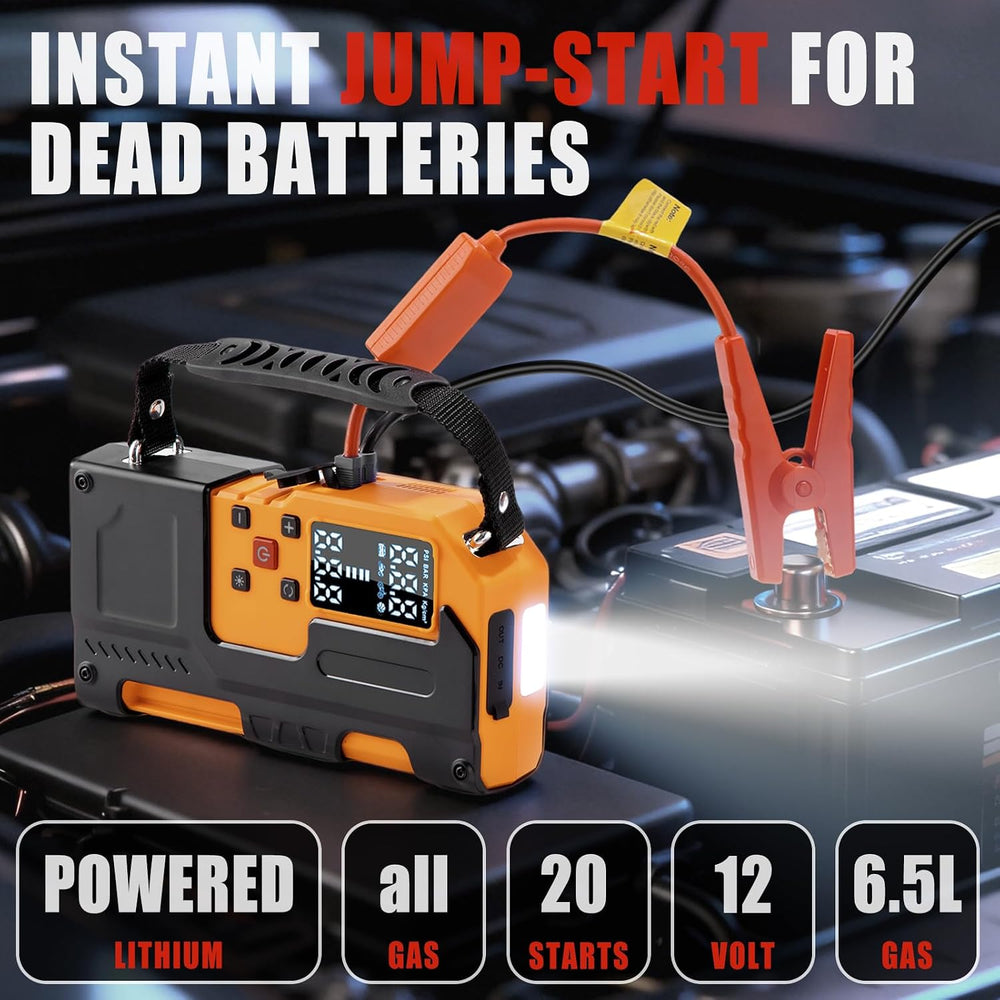 Car Roadside Emergency Kit, Jump Starter with Air Compressor, First Aid Kit, ...