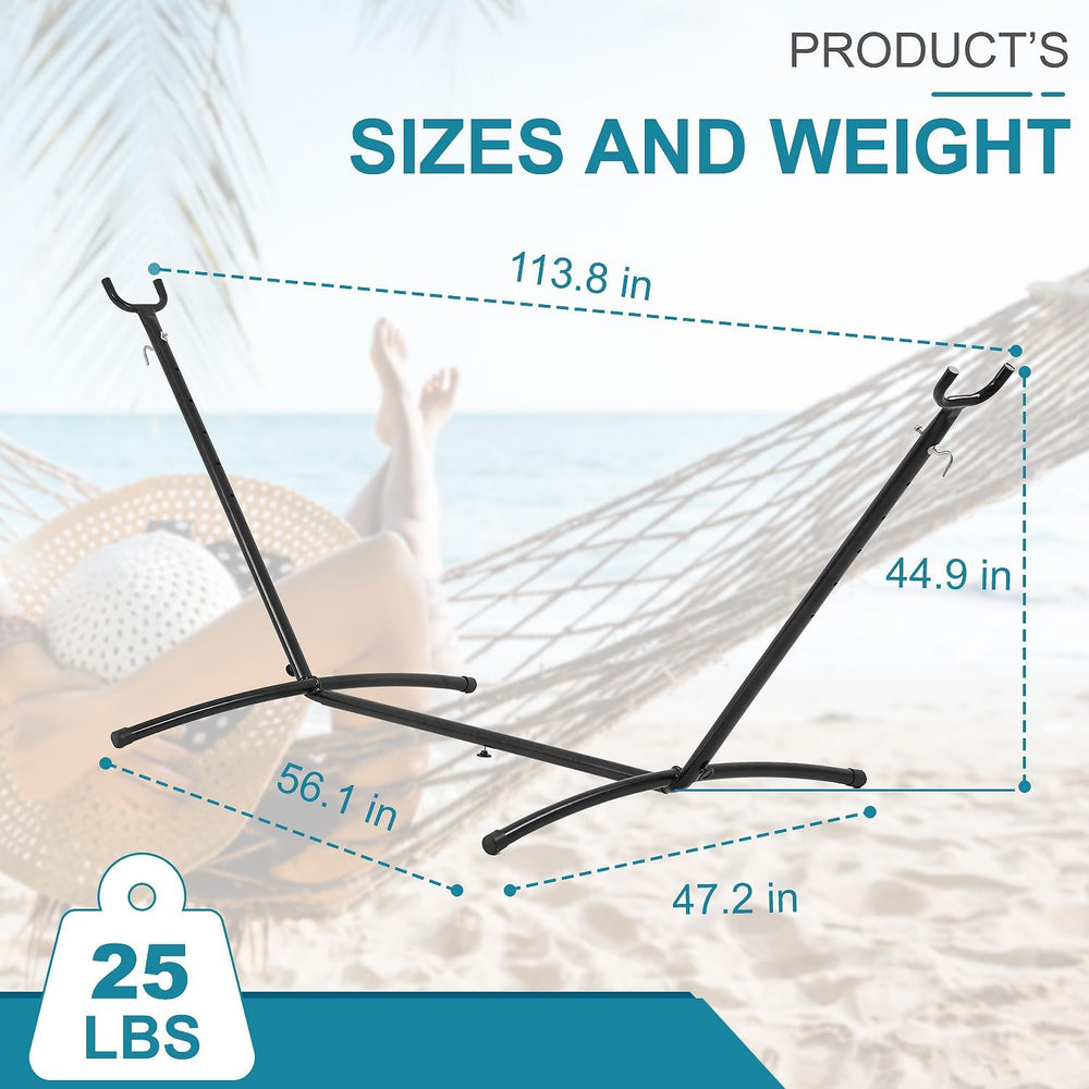 NChanmar Hammock Stand Portable, 450lbs Capacity Heavy Duty Steel Frame, Hamm...