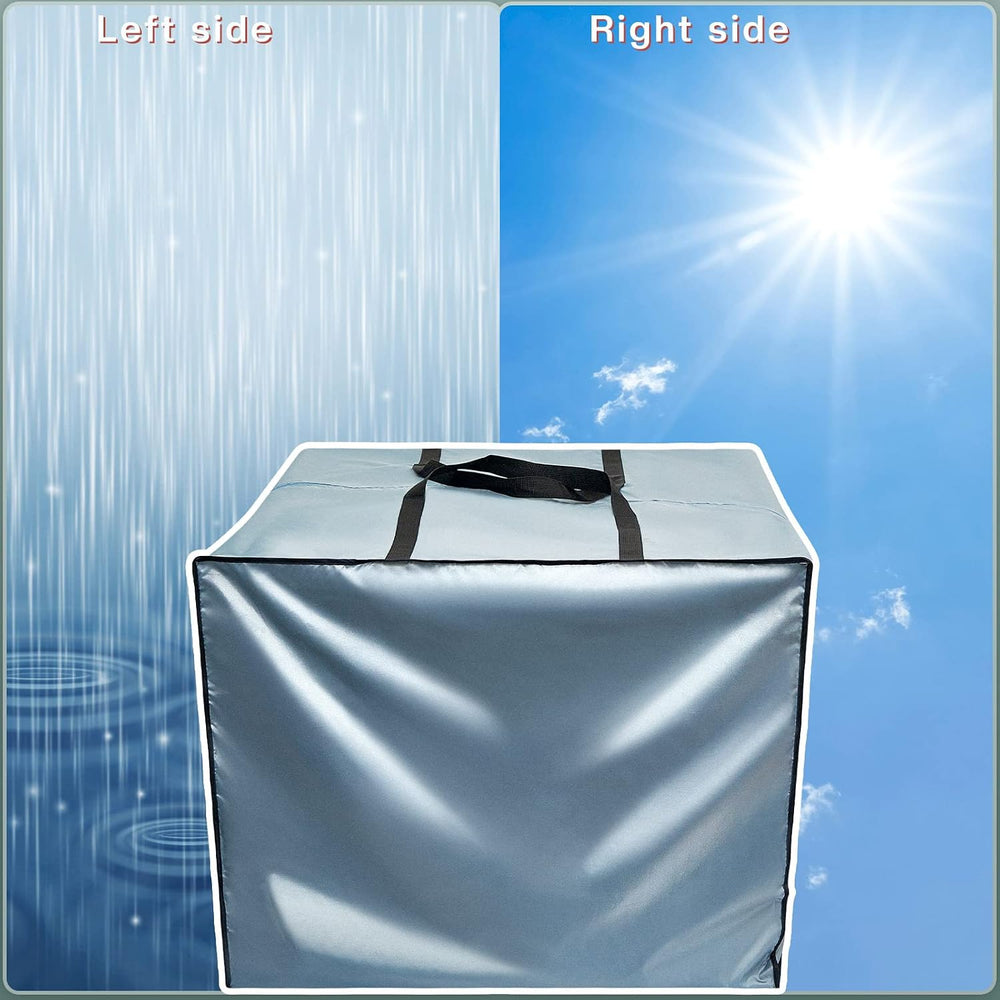 Patelai 2 Pcs Outdoor Cushion Storage Bags with Zipper, 105 Gallon,Gray