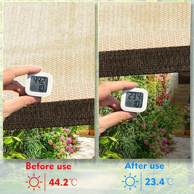 90% Shade Cloth Sun Shade Fabric Privacy Screen Shade Cover for Patio Garden ...