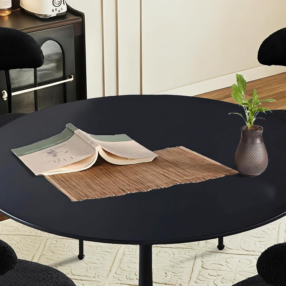 SoarFlash Black Round Dining Table, 31.5" Tulip Kitchen Dining Table 2-4...