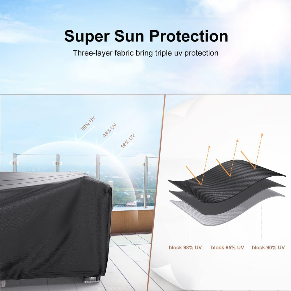 Mrrihand Outdoor Patio Furniture Covers Waterproof 107"Lx81"Wx27.9&...