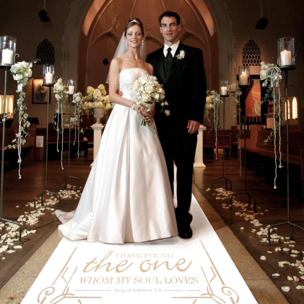 Thickened Aisle Runner for Wedding CeremonyFeet White Aisle Runner Walkway fo...