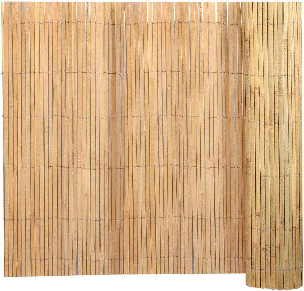 4ft x 13ft Natural Bamboo Slat Screening Roll, Outside Bamboo Privacy Fencing...