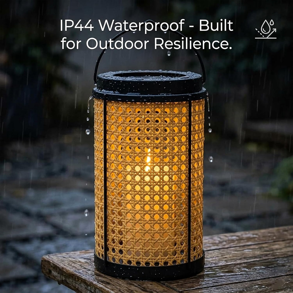 Decorative Candle Lanterns Farmhouse Table Decor 2PS Waterproof Handcrafted